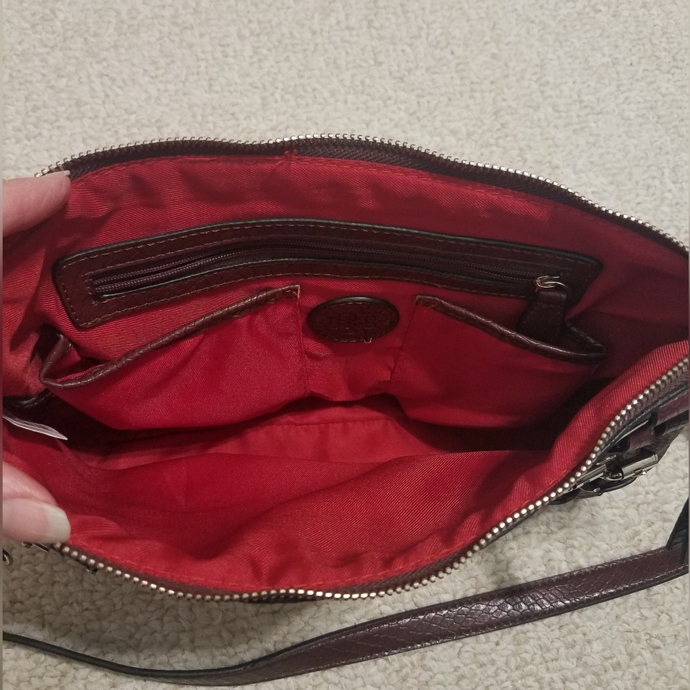 Dana Buchman Crossbody Burgundy Purse/Hand Bag - Picture 7 of 10